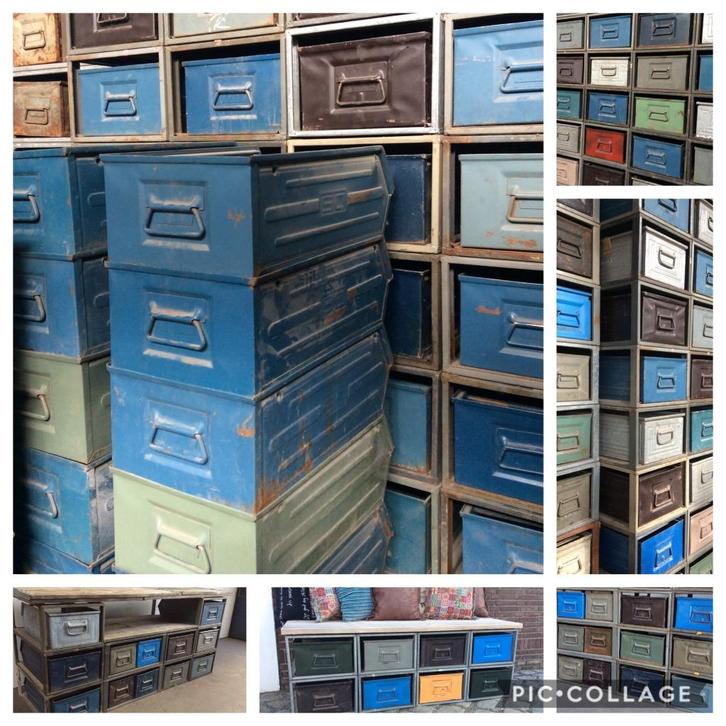 Metalen Bakken Stapelbakken, ook Kast Dressoir TV-kast SALE, Huis en Inrichting, Kasten | Dressoirs, Nieuw, 25 tot 50 cm, Metaal