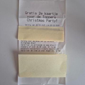 2e kaartje GRATIS  TOPPERS Christmas Party beschikbaar voor biedingen