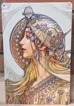 ALPHONSE MUCHA Zodiac Art Nouveau Metalen Wandbord, Huis en Inrichting, Verzenden, Nieuw