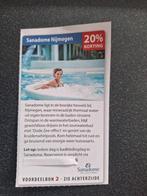Bon 2 en 57-2024 Sanadome Nijmegen 20% korting max 4pers pb, Tickets en Kaartjes, Kortingen en Cadeaubonnen, Kortingsbon, Spa of Sauna