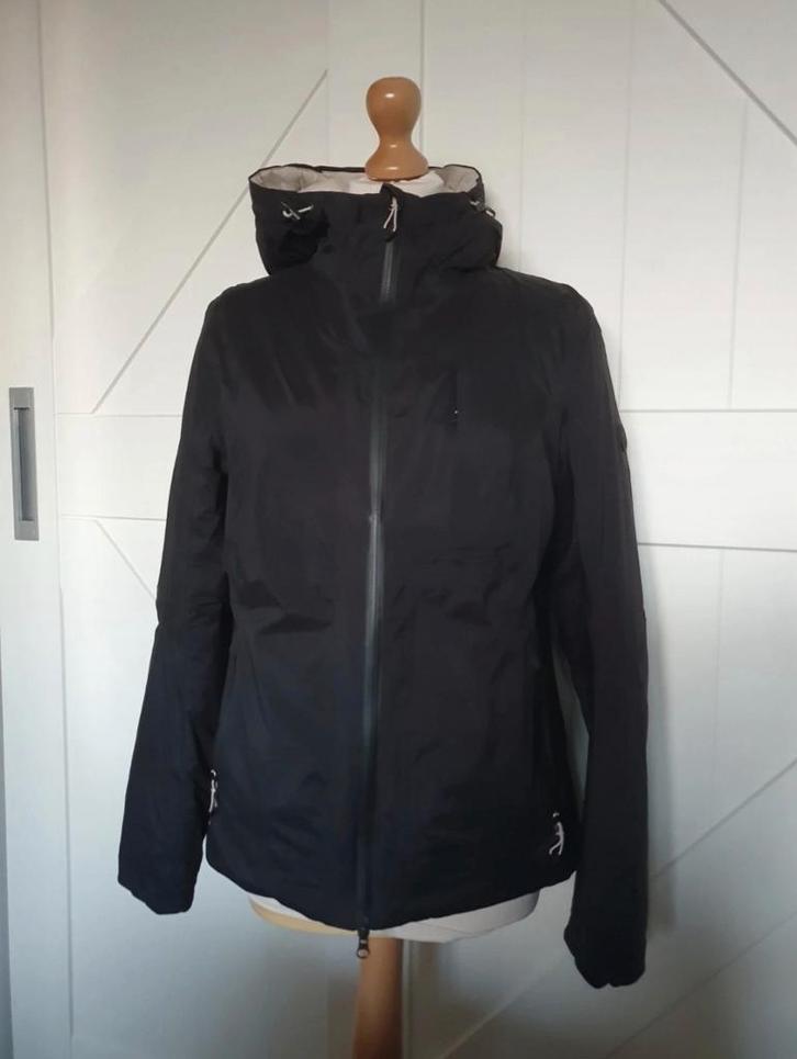 Zwarte Lichtgewicht Damesjas met Capuchon human nature, Kleding | Dames, Jassen | Zomer, Zo goed als nieuw, Maat 38/40 (M), Zwart