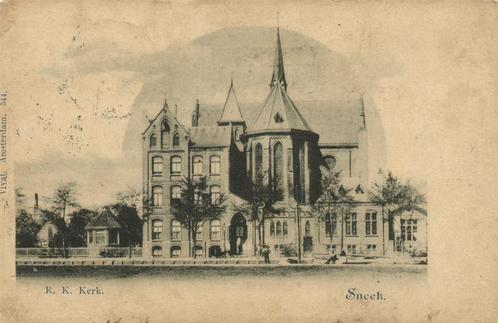 R.K. Kerk. - Sneek. - B-keus - 1904 gelopen, Verzamelen, Ansichtkaarten | Nederland, Gelopen, Friesland, Voor 1920, Ophalen of Verzenden