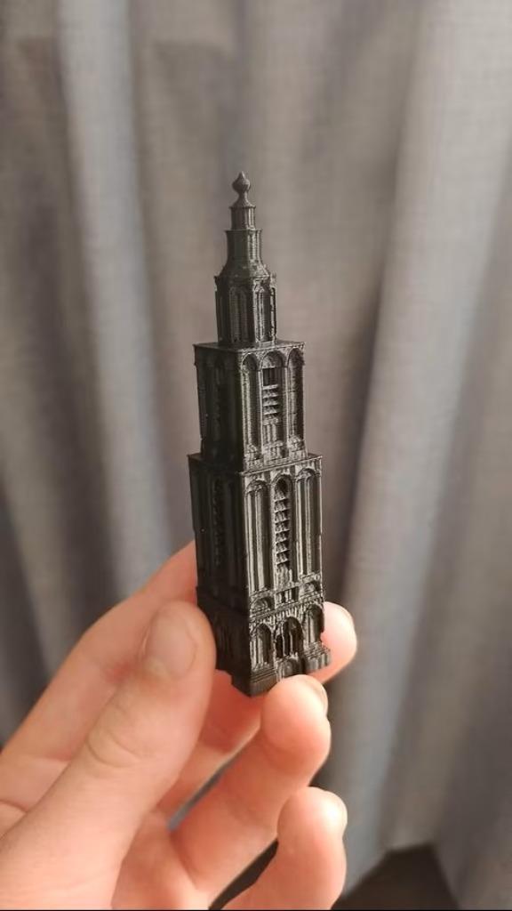 3D Geprinte Martinitoren - 10cm, Huis en Inrichting, Woonaccessoires | Overige, Nieuw, Ophalen of Verzenden
