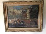 Amsterdamse gracht, Antiek en Kunst, Kunst | Schilderijen | Klassiek, Ophalen