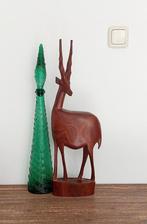 Vintage hert teak XL 55cm, Antiek en Kunst, Ophalen of Verzenden