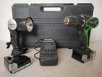 Hitachi DS14DSFL accuboormachine complete set, lamp, oplader, Ophalen, Gebruikt, Boor- en Schroefmachine, Variabele snelheid
