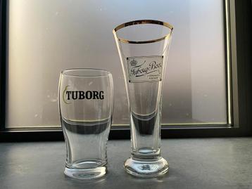 2 Tuborg bierglazen beschikbaar voor biedingen