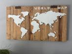 Wandbord wereldkaart, Huis en Inrichting, Woonaccessoires | Wanddecoraties, Ophalen, Zo goed als nieuw
