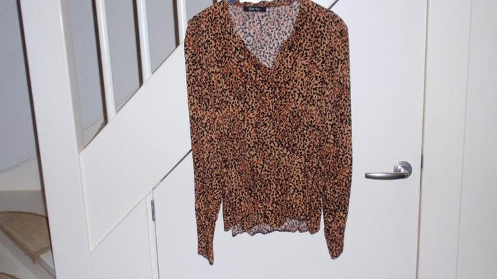 NIEUW Dames blouse maat LARGE luipaardprint viscose, Kleding | Dames, Blouses en Tunieken, Nieuw, Maat 42/44 (L), Overige kleuren
