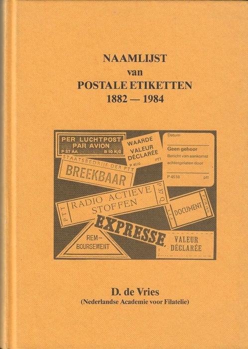 D. de Vries - Naamlijst van postale Etiketten, Postzegels en Munten, Postzegels | Toebehoren, Catalogus, Ophalen of Verzenden