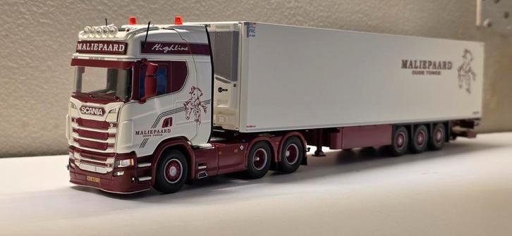 Tekno scania Maliepaard, Hobby en Vrije tijd, Modelauto's | 1:50, Zo goed als nieuw, Bus of Vrachtwagen, Tekno, Ophalen of Verzenden