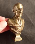 Kleine antieke bronzen portretbuste, Ophalen of Verzenden