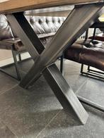 Stalen x-frame onderstel eettafel (2x), Huis en Inrichting, Tafels | Eettafels, Ophalen, 50 tot 100 cm, 50 tot 100 cm, Zo goed als nieuw