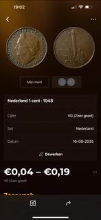 Nederlandse 1 Cent Reeksen, Ophalen of Verzenden, Koningin Juliana, 1 cent, Losse munt