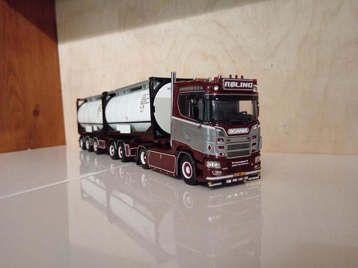 Scania Next Gen containeroplegger Roling WSI, Hobby en Vrije tijd, Modelauto's | 1:50, Nieuw, Bus of Vrachtwagen, Wsi, Ophalen of Verzenden