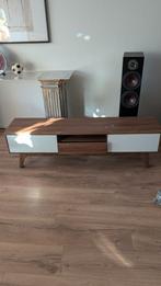 Beliani TV-meubel - Walnoot, Huis en Inrichting, Ophalen, Japandi, 100 tot 150 cm, Minder dan 100 cm