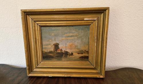 Zicht op molen, Antiek en Kunst, Kunst | Schilderijen | Klassiek, Ophalen