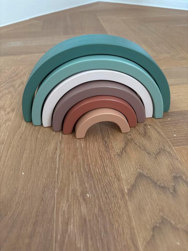 Houten Regenboog Stapel Speelgoed, Kinderen en Baby's, Speelgoed | Educatief en Creatief, Zo goed als nieuw, Bouwen, Ophalen
