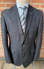 Suitsble donkerblauw jasje 65 Katoen/ 35 Linnen Mt 54, Ophalen of Verzenden, Gedragen, Maat 52/54 (L), Blauw