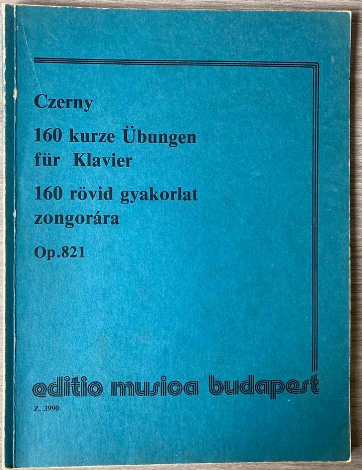 CZERNY 160 kurze Übungen für Klavier Op. 821, Muziek en Instrumenten, Bladmuziek, Gebruikt, Ophalen of Verzenden