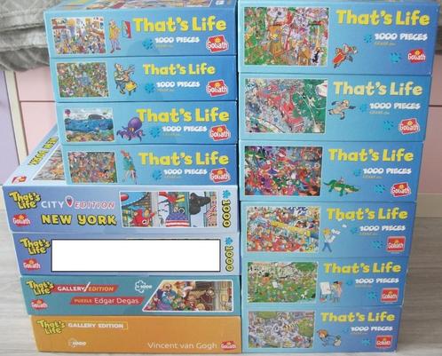 Diverse *** PUZZELS THAT'S LIFE *** 14 stuks, Hobby en Vrije tijd, Denksport en Puzzels, Zo goed als nieuw, Legpuzzel, 500 t/m 1500 stukjes