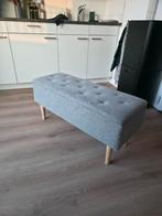 Bankje met opbergruimte - Lichtgrijs/Eiken JYSK, Ophalen, 50 tot 75 cm, Nieuw, Stof