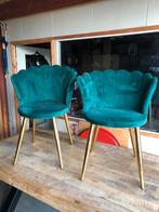 2 Velvet Stoelen met Gouden Pootjes. 30,- per stuk., Huis en Inrichting, Stoelen, Ophalen, Twee, Overige kleuren, .