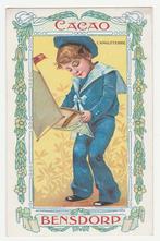 Reclame Cacao Bensdorp.   Jongen met zeilbootje., Verzenden, Voor 1920, Ongelopen, Overige thema's