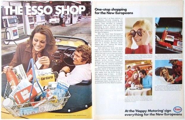 39 vintage advertenties reclames Esso 1929-81 Olie Motor, Verzamelen, Merken en Reclamevoorwerpen, Gebruikt, Reclamebord, Ophalen of Verzenden