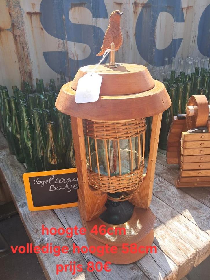 Houten vogelhuis en vogelvoeder, Tuin en Terras, Vogelhuisjes en Vogelbaden, Zo goed als nieuw, Ophalen