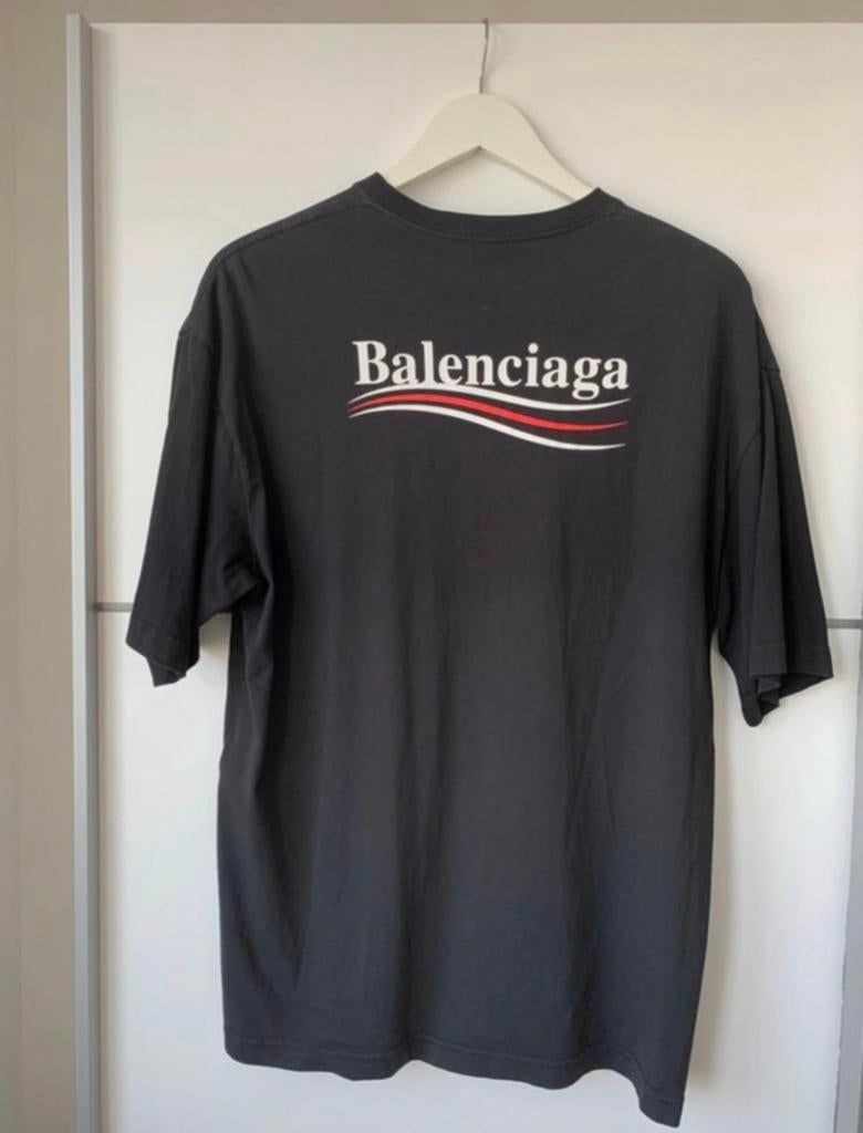Baleciaga tshirt oversized z.g.a.n., Kleding | Heren, T-shirts, Zo goed als nieuw, Maat 46 (S) of kleiner, Zwart, Ophalen of Verzenden