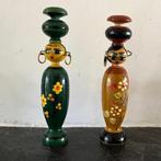 Twee houten poppenbeeldjes, Verzamelen, Beelden en Beeldjes, Ophalen of Verzenden, Dier