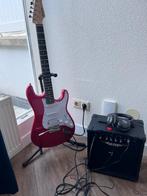 Harley Benton guitar+AMP+Headphones+standing, Muziek en Instrumenten, Snaarinstrumenten | Gitaren | Elektrisch, Ophalen, Zo goed als nieuw