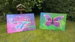 2 Acryl schilderijen 120x80 cm, Ophalen