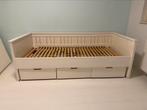 Bedbank 2.00x90 wit met 3 lades, Huis en Inrichting, Slaapkamer | Bedden, Ophalen, Gebruikt, 90 cm, Eenpersoons