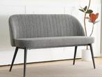 Moderne grijze eetkamerbank – 130 cm breed – Nieuw in doos, Ophalen of Verzenden, Minder dan 150 cm, Nieuw, Tweepersoons