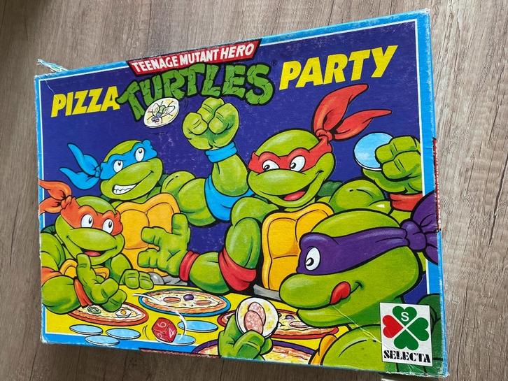 teenage mutant hero turtles pizza party spel, Hobby en Vrije tijd, Gezelschapsspellen | Bordspellen, Gebruikt, Een of twee spelers