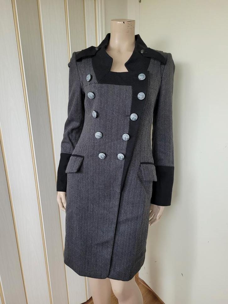 Pinko jas maat 36/38 grijs, Kleding | Dames, Jassen | Winter, Zo goed als nieuw, Maat 38/40 (M), Grijs, Ophalen of Verzenden