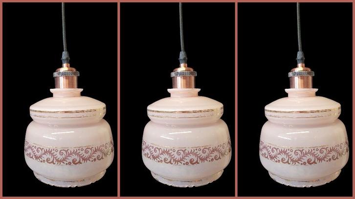 1951 vintage brocante hanglampjes hanglampje lampen lampjes, Huis en Inrichting, Lampen | Hanglampen, Gebruikt, Minder dan 50 cm