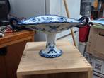 blauw - witte  'fruit'schaal op voet, Ophalen of Verzenden