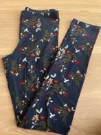 Blauwe legging met bloemen van Tchibo mt. 152/158, Kinderen en Baby's, Broek, Gebruikt, Meisje, Tchibo