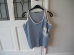 leuk blauw mouwloos vakantie shirt merk slgn maat s/m, Ophalen of Verzenden, Zo goed als nieuw, Maat 48/50 (M), Blauw