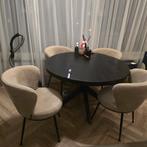 Eethoek 4 stoelen, Huis en Inrichting, Tafels | Eettafels, Ophalen, Gebruikt, Rond, Vier personen