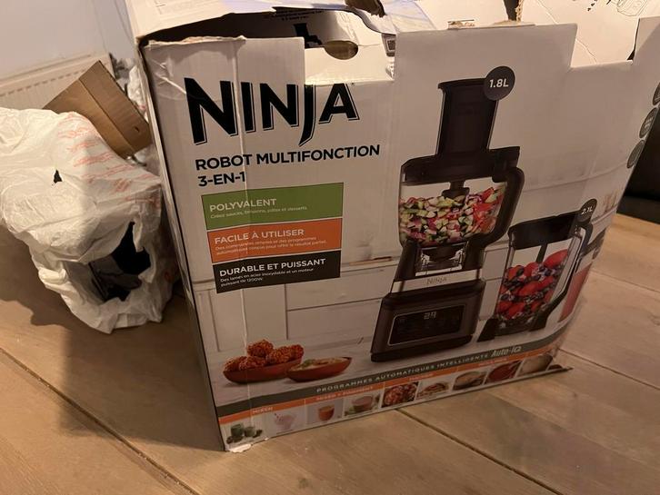 Ninja Robot Multifonction 3-in-1, Witgoed en Apparatuur, Keukenmixers, Nieuw, 1 tot 2 liter, 3 snelheden of meer, Vaatwasserbestendig