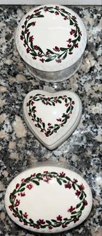 Plateel, 3 kleine potjes, Ophalen of Verzenden