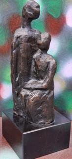 Bronzen sculptuur, geabstraheerd. Man & vrouw. Massief.  23, Antiek en Kunst, Antiek | Koper en Brons, Ophalen, Brons