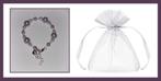 Handgemaakte armband parels zilverkleurige kraaltjes - Lila, Overige materialen, Paars, Nieuw, Ophalen of Verzenden