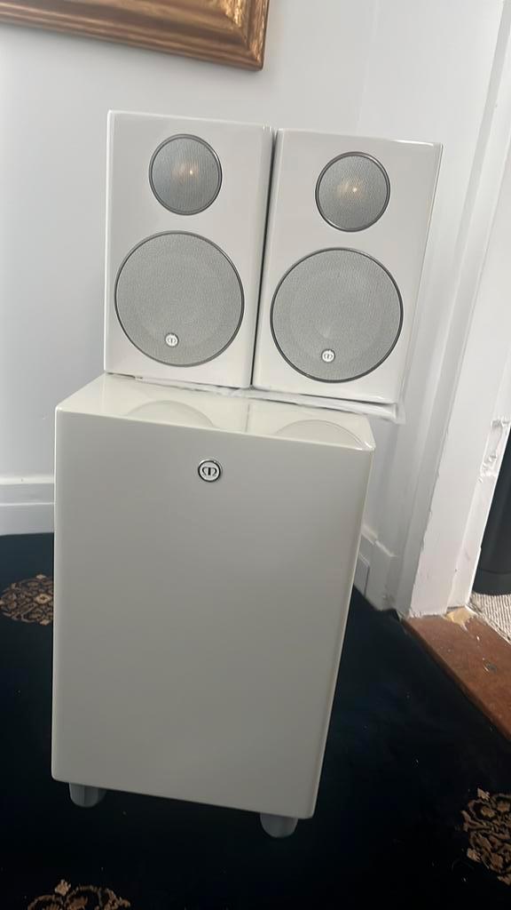 Monitor audio radius 90hd, en subwoofer 360hd, Audio, Tv en Foto, Luidsprekers, Zo goed als nieuw, Front, Rear of Stereo speakers