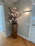 Stalen bloembak met kunst bloesem 250cm, Huis en Inrichting, Ophalen, Zo goed als nieuw
