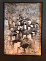 Georges Damin abstract olieverf  73, Antiek en Kunst, Kunst | Schilderijen | Abstract, Ophalen of Verzenden